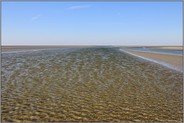 Wasserläufe im Watt... Wattenmeer *Nordsee* vor Cuxhaven mit Blick auf Neuwerk, Zufluß zum Buchtloch